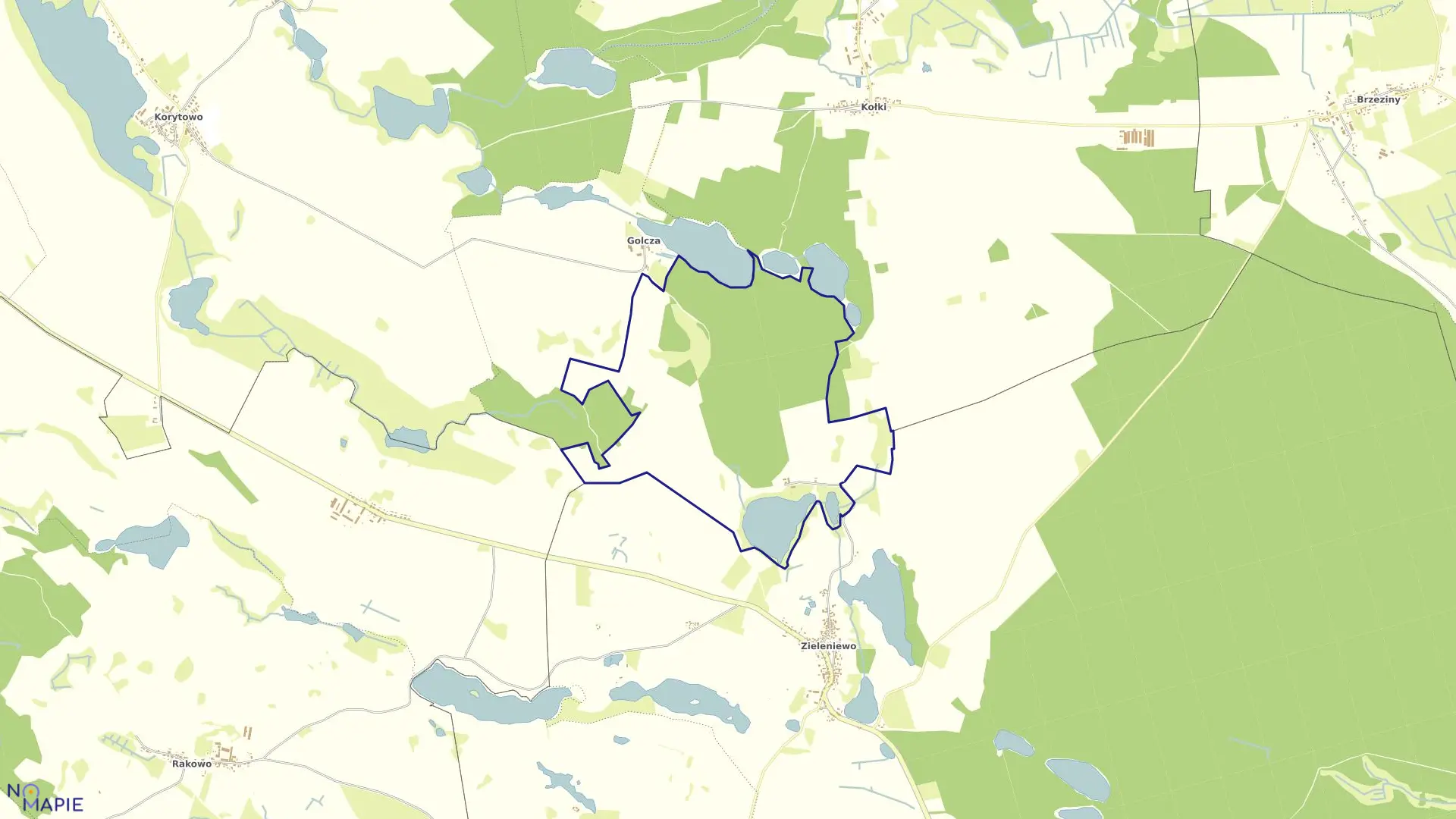 Mapa obrębu ZDRÓJNO w gminie Bierzwnik